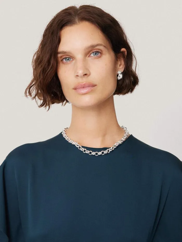 Belcher Chain Necklace Silver Women Jigsaw Jewellery