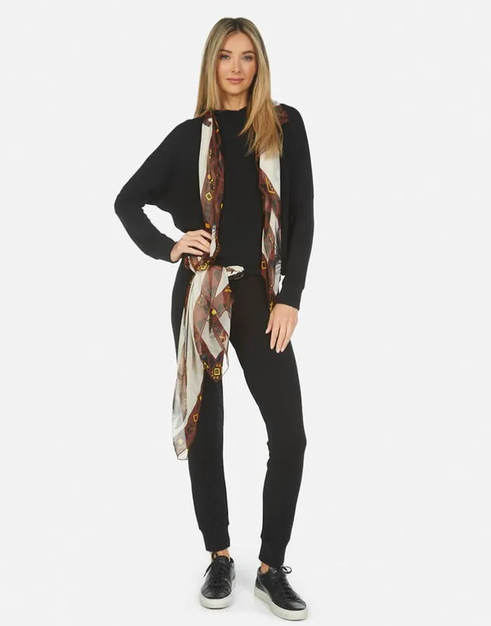 Belinda Scarf Black Horse Women Lauren Moshi Hoodies
