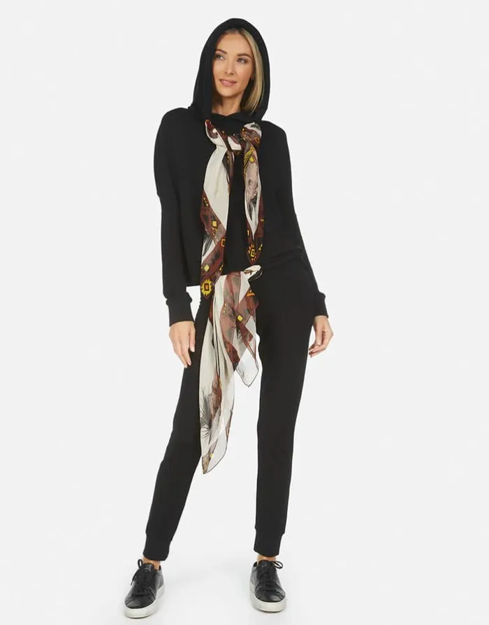 Belinda Scarf Black Horse Women Lauren Moshi Hoodies