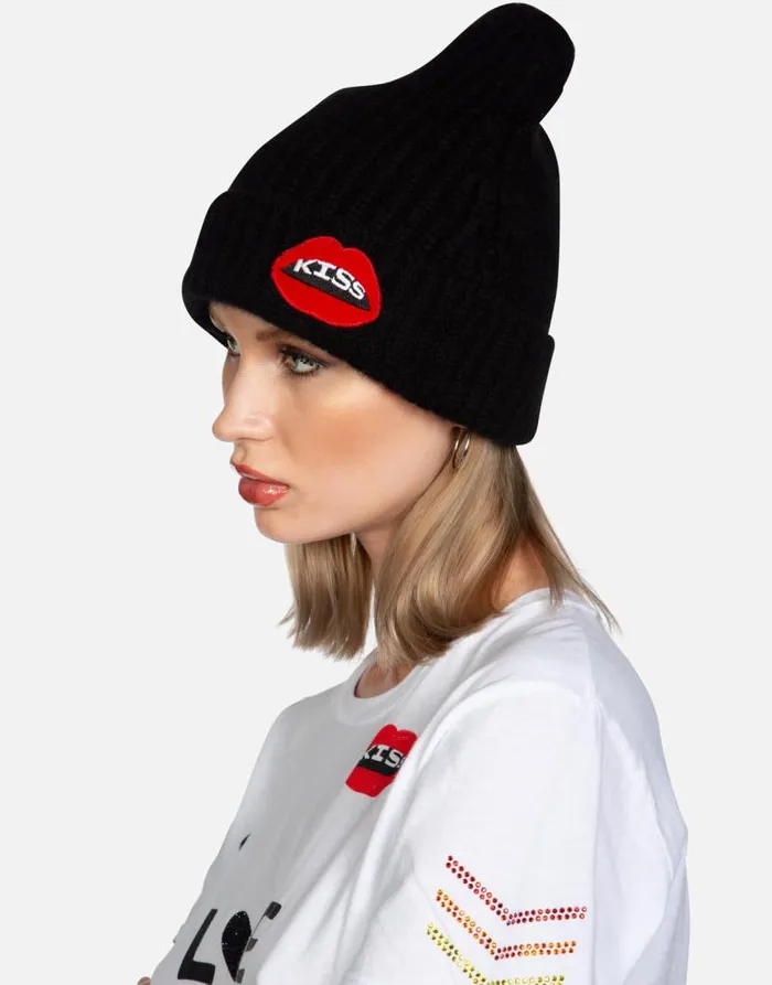 Blix Kiss Lip Black Women Lauren Moshi Sweaters and Knits