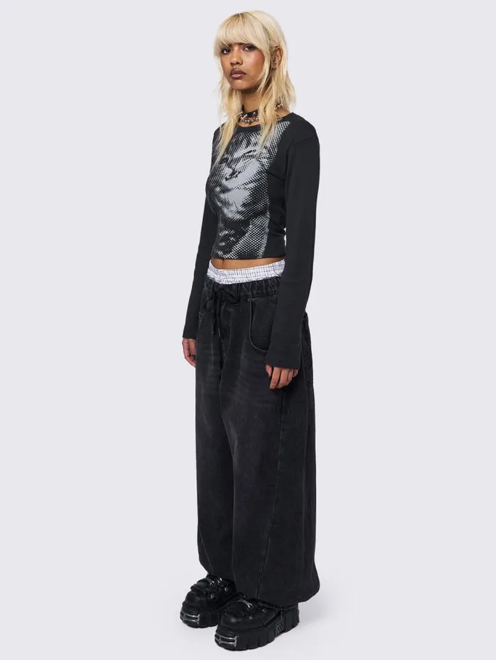 Bloom Black Balloon Jeans Women Minga London Bottoms Bloom Black Balloon Jeans Women Minga London Bottoms