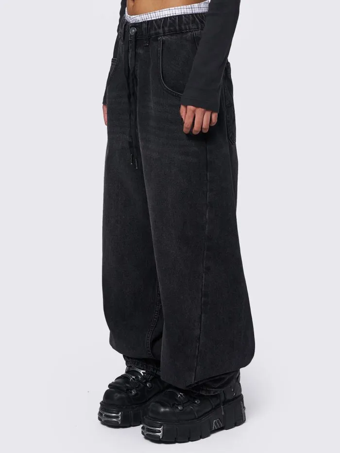 Bloom Black Balloon Jeans Women Minga London Bottoms Bloom Black Balloon Jeans Women Minga London Bottoms
