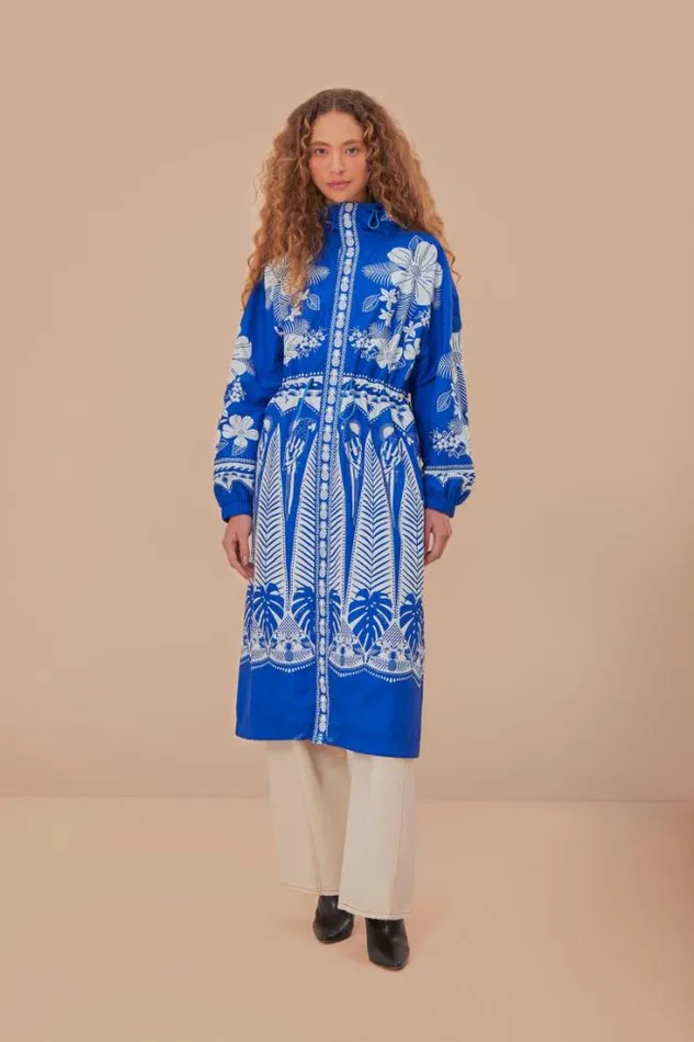 Blue Macaw Elegance Maxi Raincoat Women FARM Rio Coats