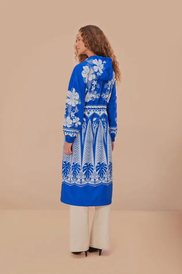 Blue Macaw Elegance Maxi Raincoat Women FARM Rio Coats