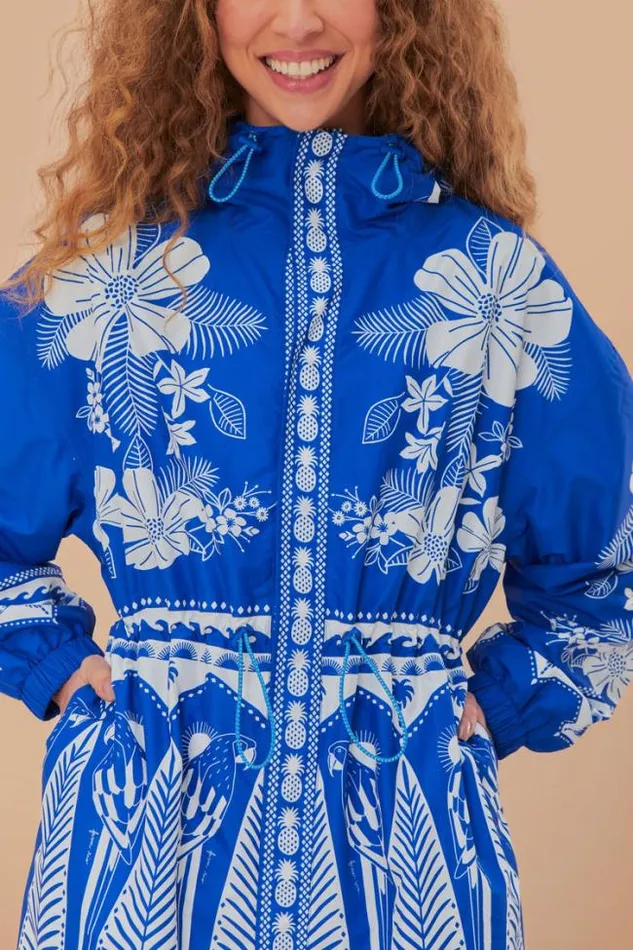 Blue Macaw Elegance Maxi Raincoat Women FARM Rio Coats
