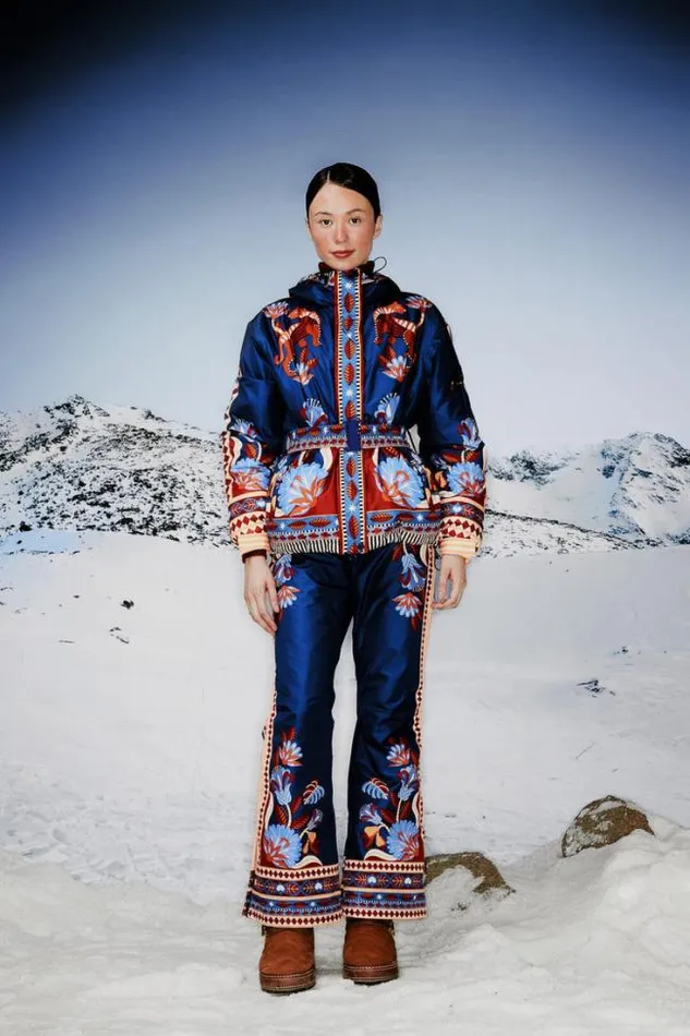 Blue Nature Beauty Ski Pants Women FARM Rio Pants
