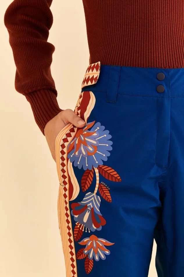 Blue Nature Beauty Ski Pants Women FARM Rio Pants