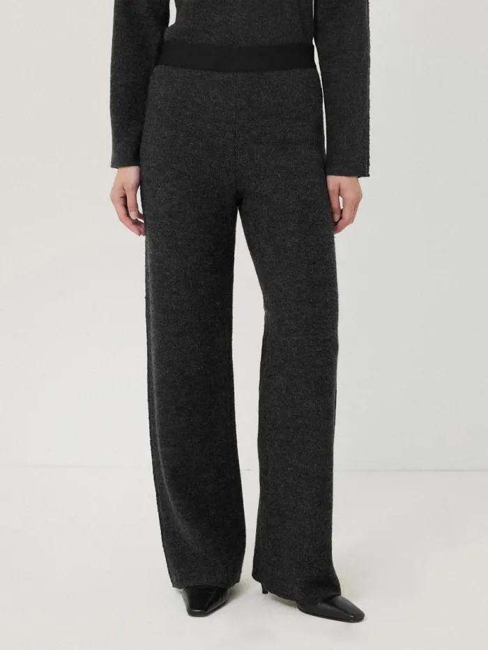 Boiled Wool Blend Trouser Dark Grey Women Jigsaw Coords