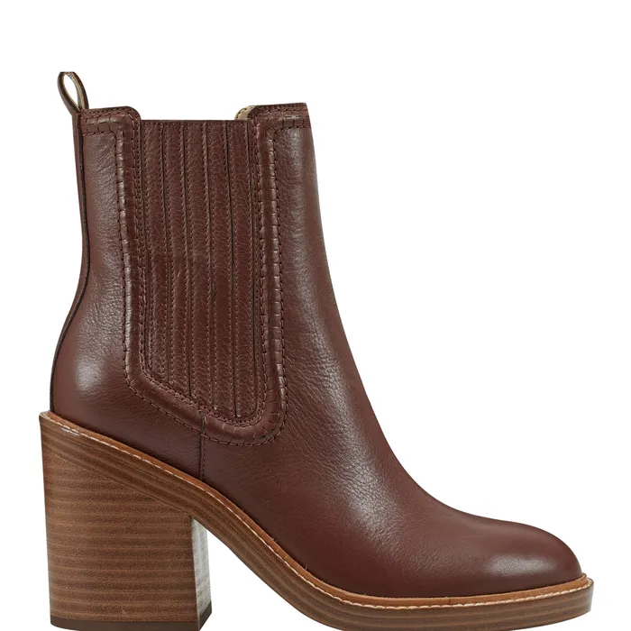 Booties Halida Tailored Bootie Dark Natural Marc Fisher Women