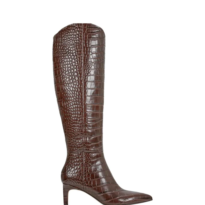 Boots Quinnie Dress Boot Brown Croco 8211 Marc Fisher Women