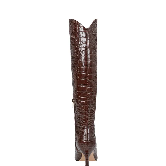 Boots Quinnie Dress Boot Brown Croco 8211 Marc Fisher Women