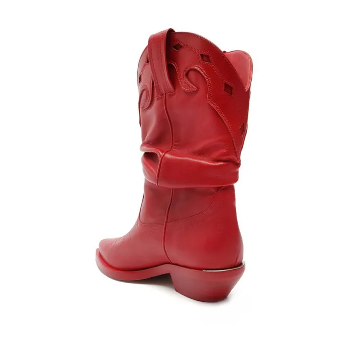 Boots Zachy Casual Leather Bootie Red Schutz Shoes Booties