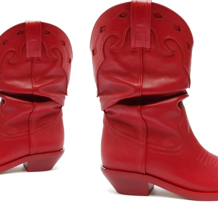 Boots Zachy Casual Leather Bootie Red Schutz Shoes Booties