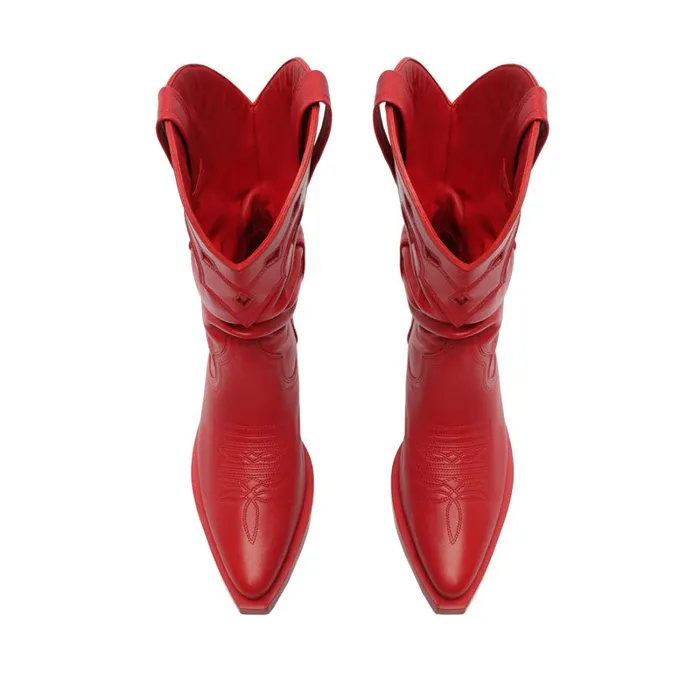 Boots Zachy Casual Leather Bootie Red Schutz Shoes Booties