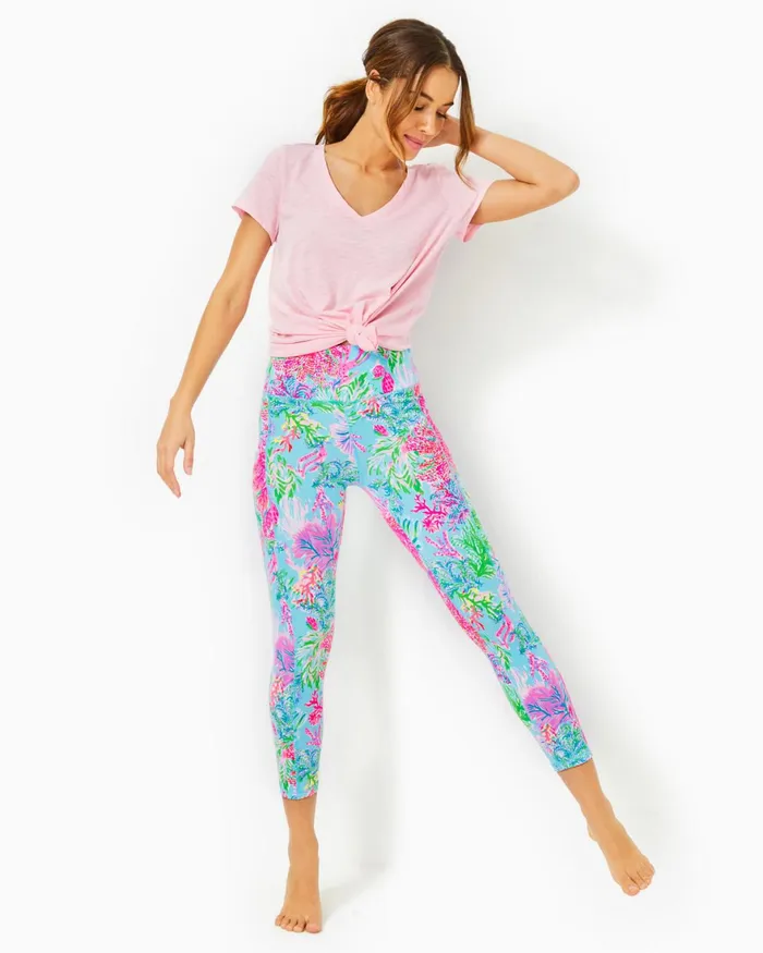 Bottoms WomenHome and Gifts Lilly Pulitzer UPF 50 Luxletic 24034 Weekender HighRise Midi Legging Celestial Blue Cay To My Heart Bottoms WomenHome and Gifts Lilly Pulitzer UPF 50 Luxletic 24034 Weekender HighRise Midi Legging Celestial Blue Cay To My Heart