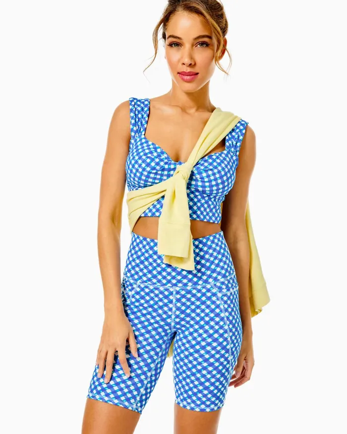 Bottoms WomenHome and Gifts Lilly Pulitzer UPF 50 Luxletic 8034 South Beach High Rise Bike Short Boca Blue Double Checking Bottoms WomenHome and Gifts Lilly Pulitzer UPF 50 Luxletic 8034 South Beach High Rise Bike Short Boca Blue Double Checking