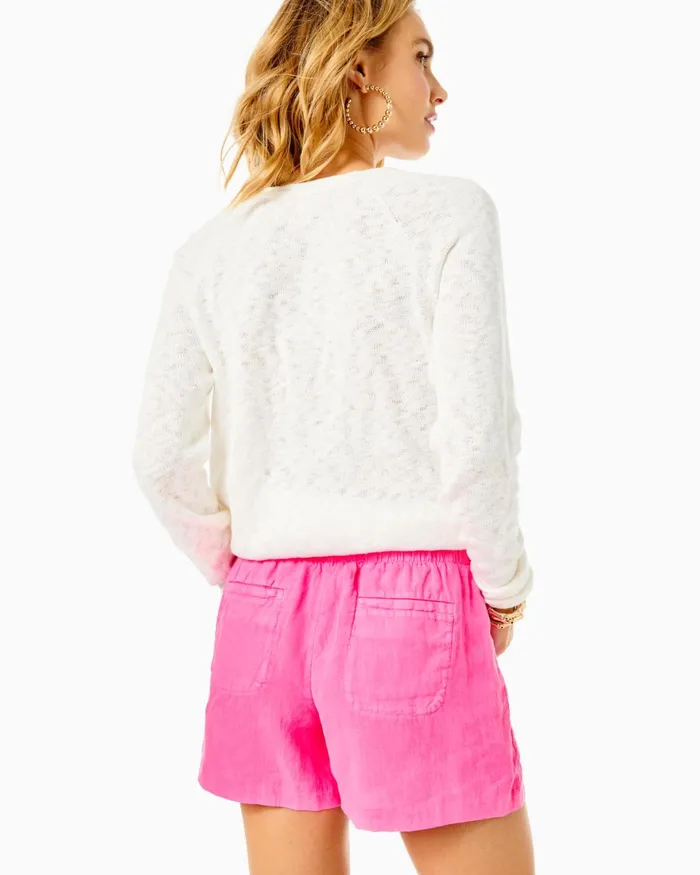Bottoms Women Lilly Pulitzer 4034 Lilo Linen Short Aura Pink