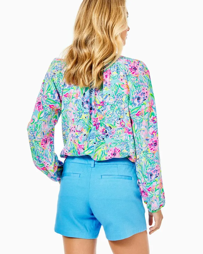 Bottoms Women Lilly Pulitzer 5034 Callahan Stretch Short Zanzibar Blue