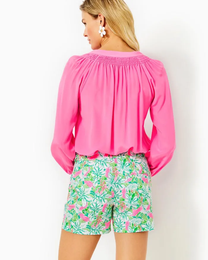 Bottoms Women Lilly Pulitzer 5034 Gretchen HighRise Short Botanical Green Just Wing It