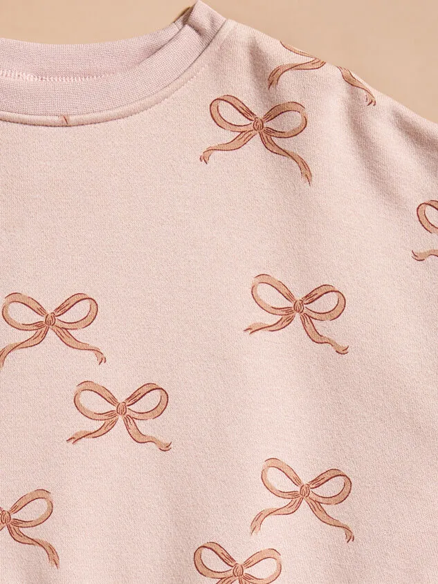 Bow Babe Sweatshirt By Rylee Cru Blush Girl Altar039d State Tops Bow Babe Sweatshirt By Rylee Cru Blush Girl Altar039d State Tops