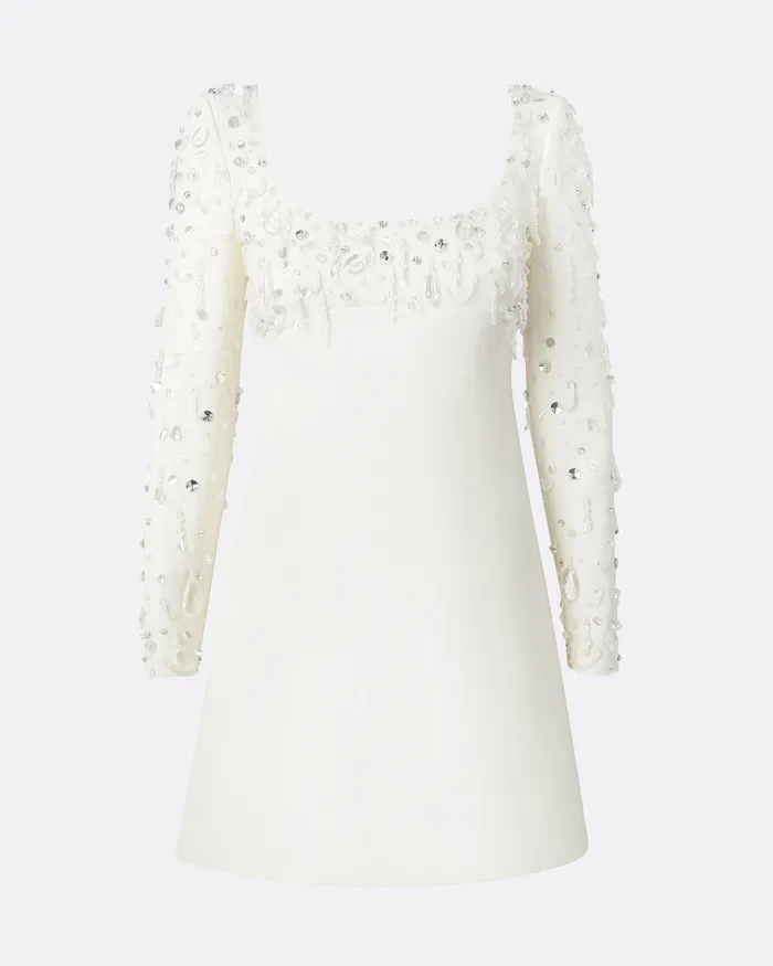 Bridal Women Susa Ivory Short Dress Ivory Safiyaa