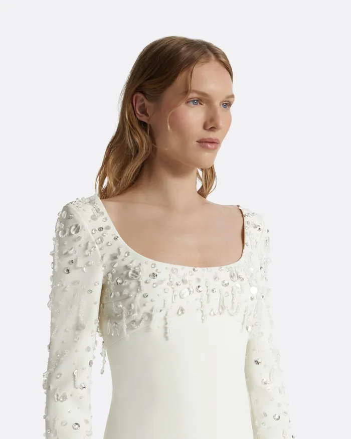 Bridal Women Susa Ivory Short Dress Ivory Safiyaa