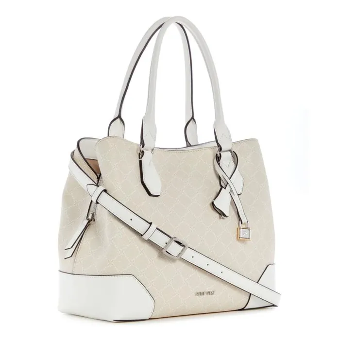Brooklyn Jet Set Carryall Cream Logo Women Nine West Satchels and Shoulder Bags Brooklyn Jet Set Carryall Cream Logo Women Nine West Satchels and Shoulder Bags