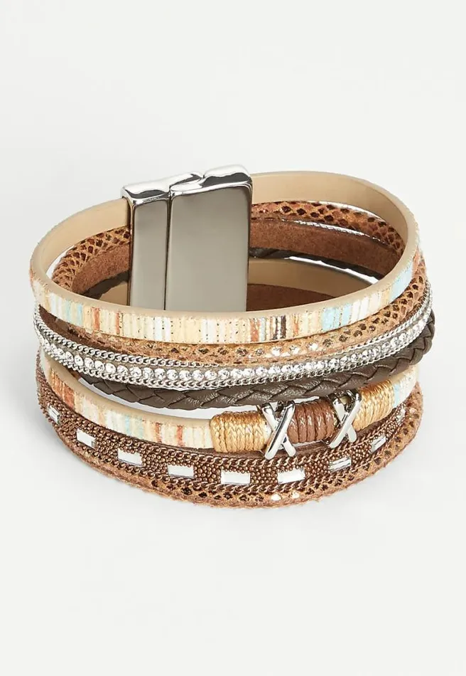 Brown Multi Row Magnetic Bracelet Women Maurices Jewelry