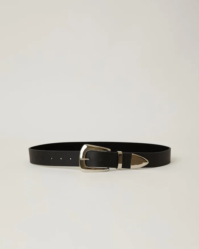 CAMI NYC Belts Women BLow The Belt Jordana Mini Belt Black Silver