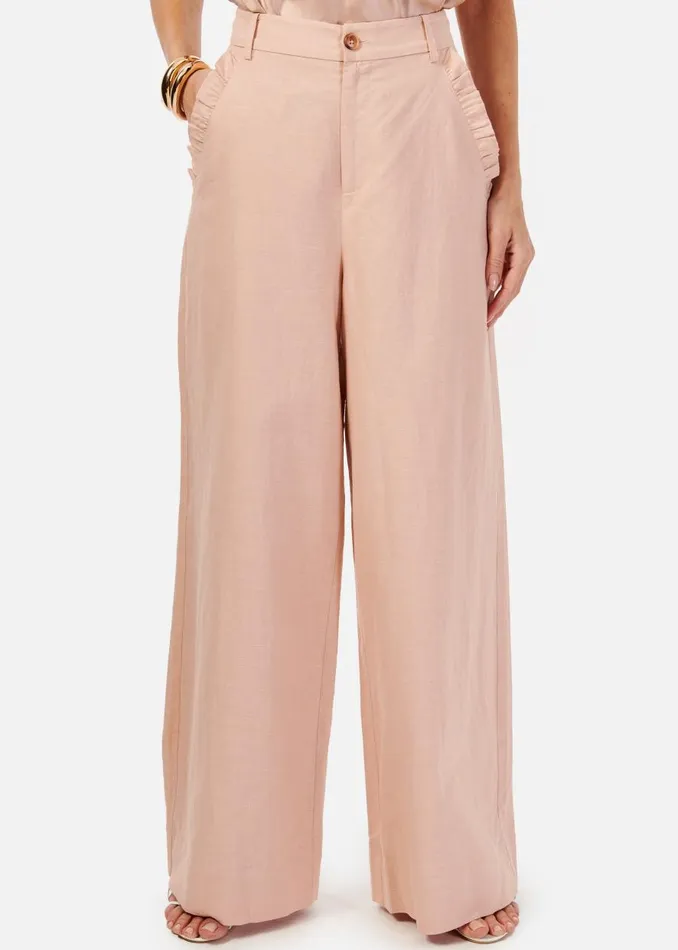 CAMI NYC Bottoms Women Lorien Wide Leg Pant Clay