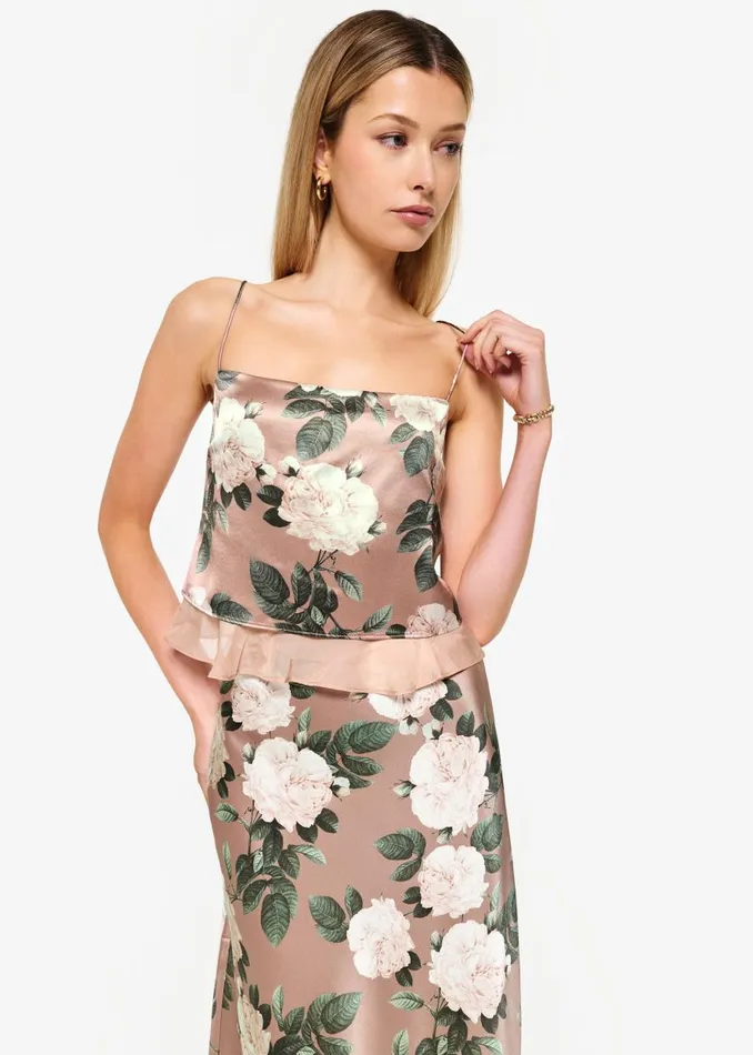 CAMI NYC Camisoles Women Malaga Cropped Camisole Gardenia