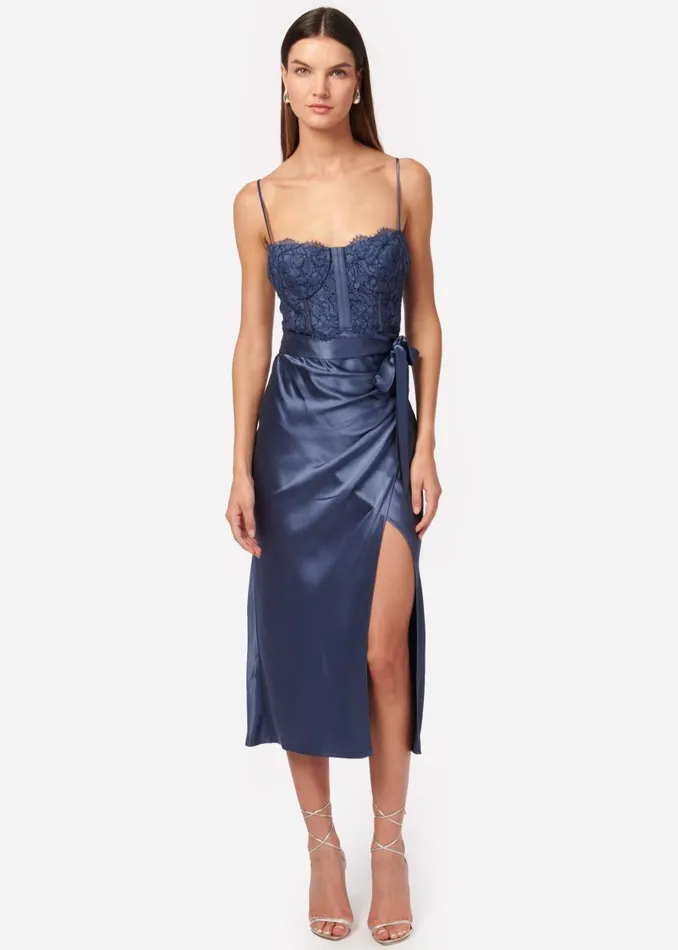 CAMI NYC Dresses Women Tricia Corset Dress Stonewash