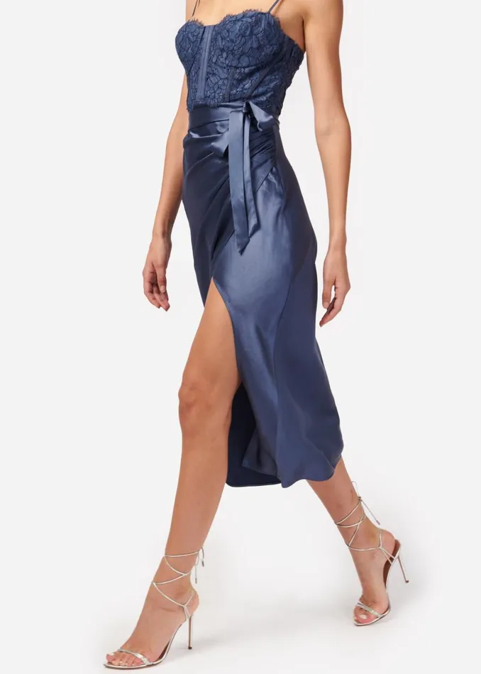 CAMI NYC Dresses Women Tricia Corset Dress Stonewash