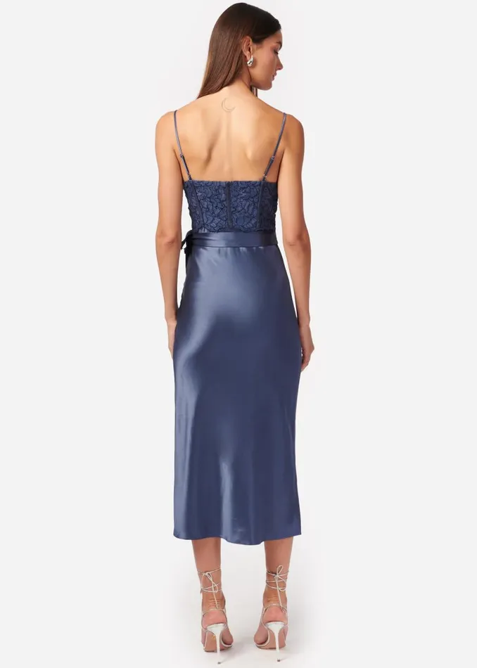 CAMI NYC Dresses Women Tricia Corset Dress Stonewash