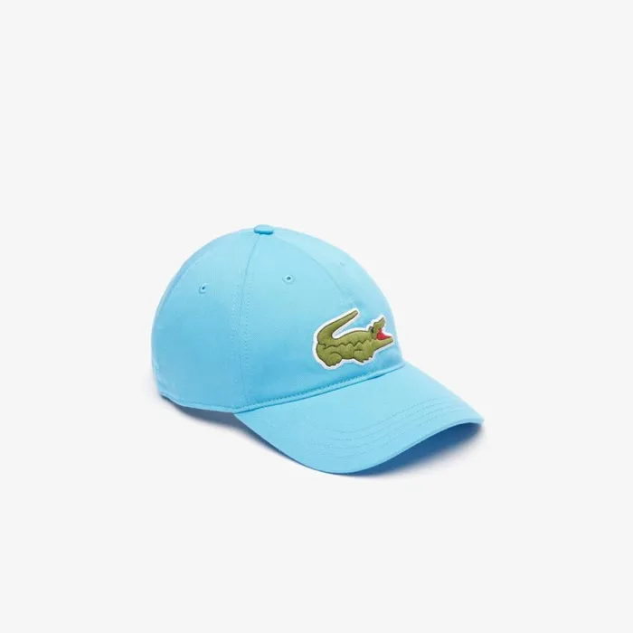 Caps and Hats MenWomen Lacoste Unisex Adjustable Organic Cotton Twill Cap Bonnie Blue Iy3