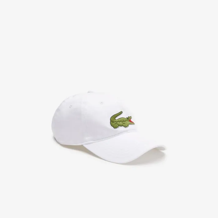 Caps and Hats MenWomen Lacoste Unisex Adjustable Organic Cotton Twill Cap White 001