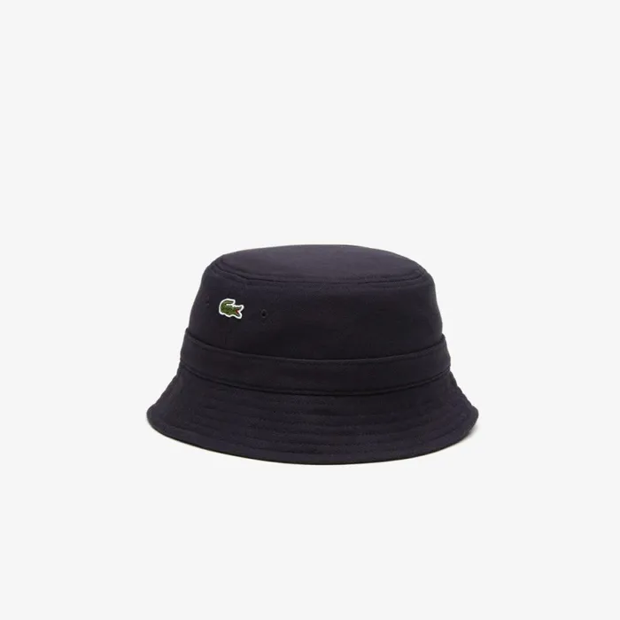 Caps and Hats MenWomen Lacoste Unisex Organic Cotton Bucket Hat Abysm Blue Hde