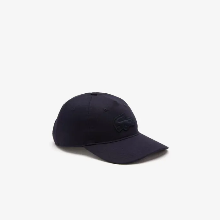 Caps and Hats MenWomen Lacoste Unisex Twill Quilted Croc Badge Cap Abysm Blue Hde