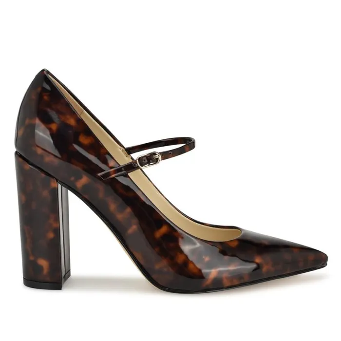 Carlien Mary Jane Pumps Tortoise Patent Women Nine West Heels