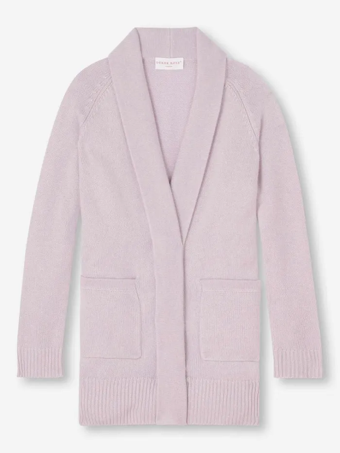 Cashmere Cardigans Women Derek Rose Cardigan Nina Cashmere Lilac