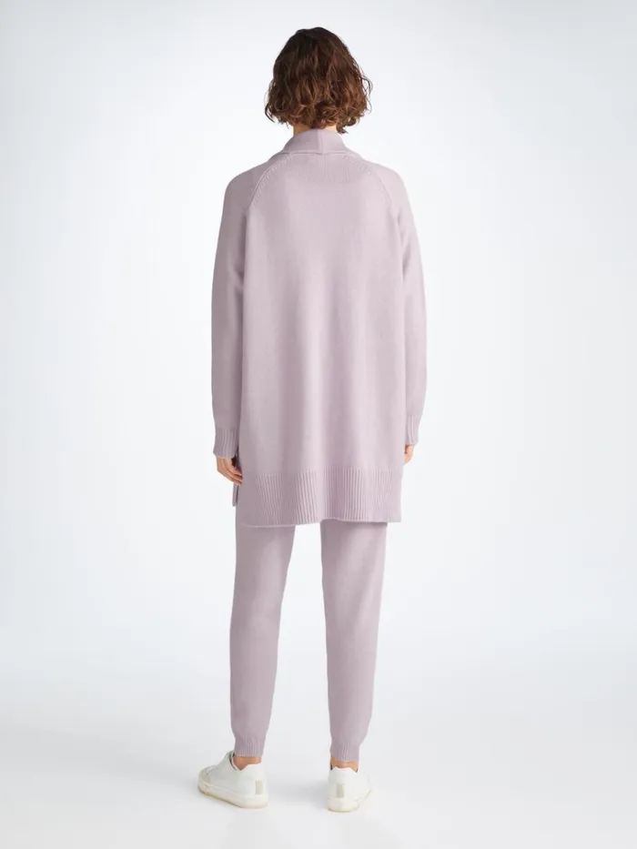 Cashmere Cardigans Women Derek Rose Cardigan Nina Cashmere Lilac