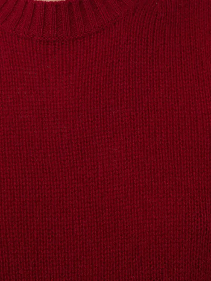 Cashmere Crew Neck Tank Red Women Jigsaw Knitwear and Cashmere