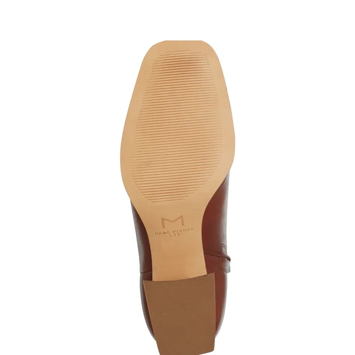 Casual Boots Women Floria Square Toe Bootie Tan Leather Marc Fisher