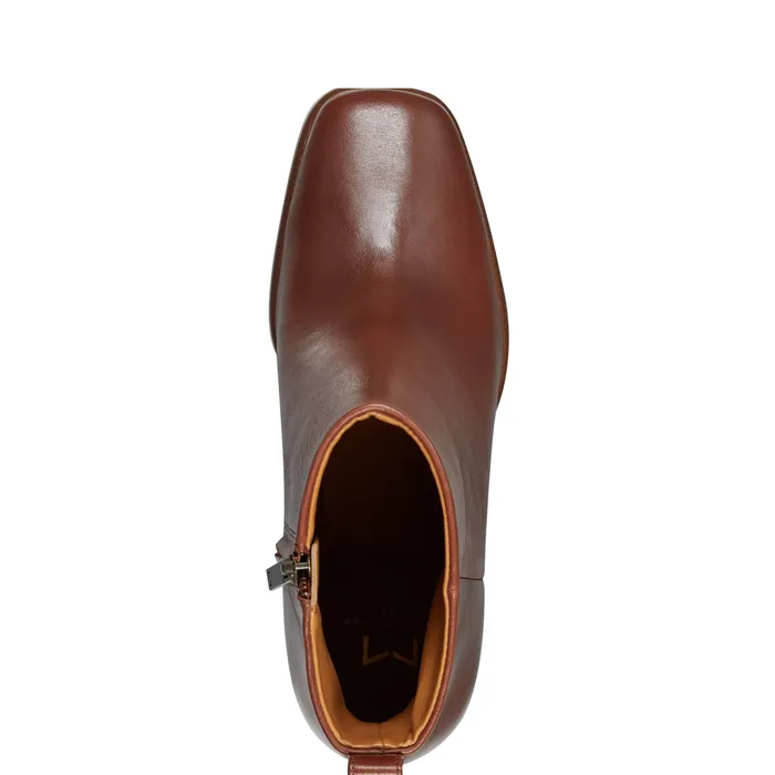 Casual Boots Women Floria Square Toe Bootie Tan Leather Marc Fisher
