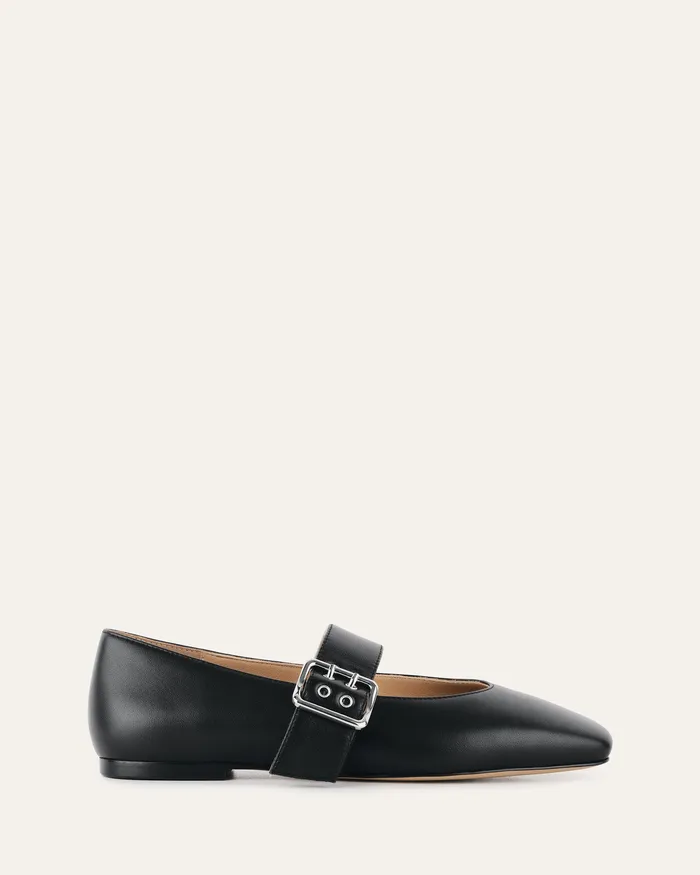 CASUAL Women Sarah casual flats black leather jomercer