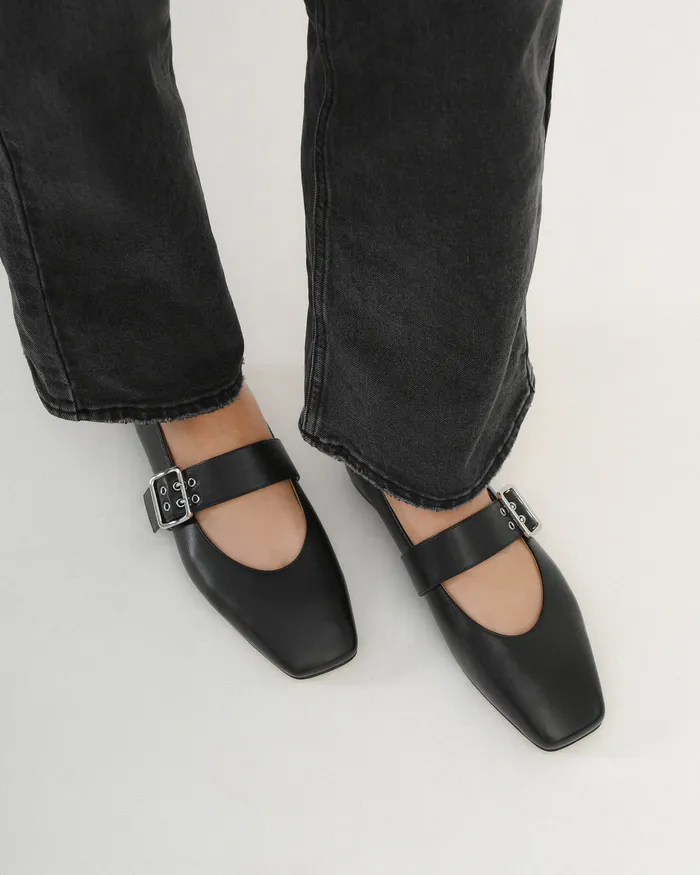 CASUAL Women Sarah casual flats black leather jomercer CASUAL Women Sarah casual flats black leather jomercer