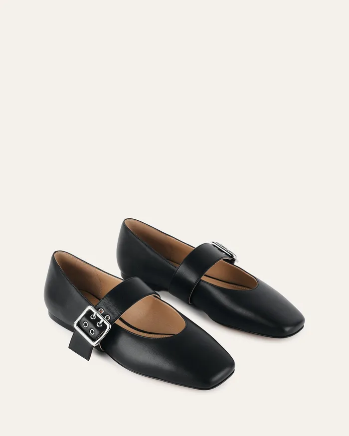 CASUAL Women Sarah casual flats black leather jomercer CASUAL Women Sarah casual flats black leather jomercer