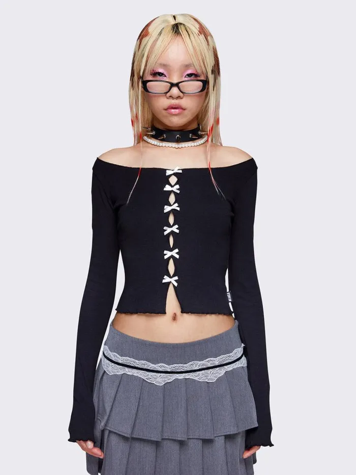 Cece Bows Cut Out Top Women Minga London Tops and TShirts