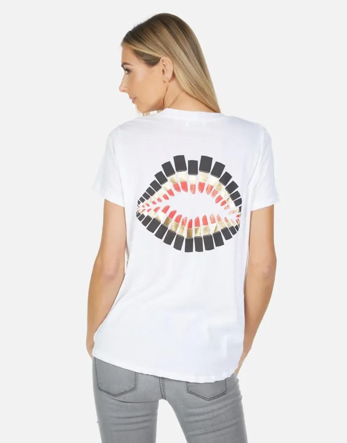 Cecilia Lipstick LA White Women Lauren Moshi Short Sleeve