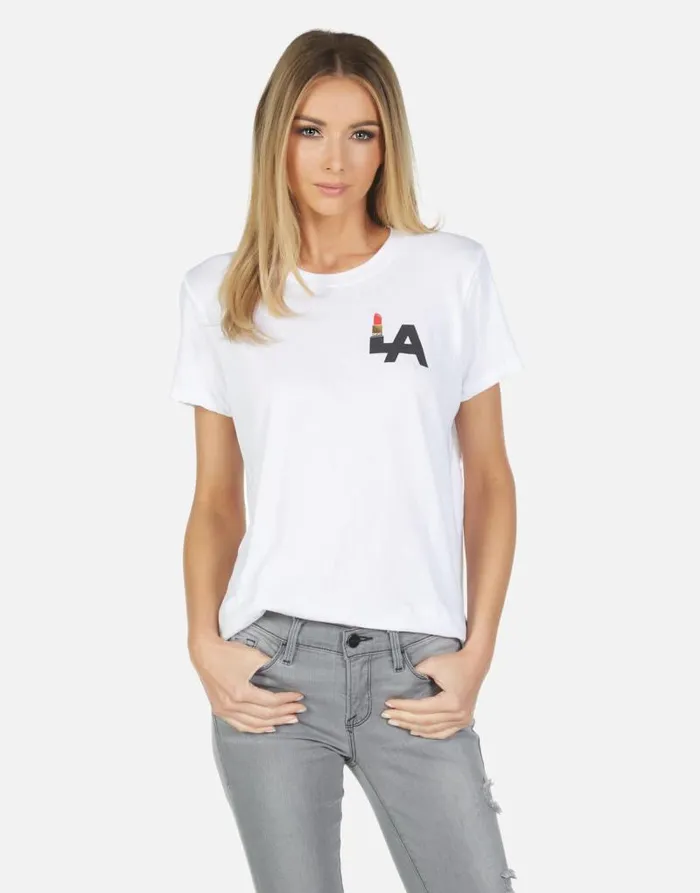 Cecilia Lipstick LA White Women Lauren Moshi Short Sleeve